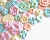 50 Peppermint Candy Buttons... eine handgefertigte Candy / gesehen bei Martha Stewart Hochzeiten und Martha Stewart Living
