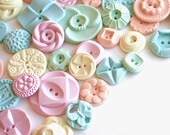 50 Peppermint Candy Buttons... eine handgefertigte Candy / gesehen bei Martha Stewart Hochzeiten und Martha Stewart Living