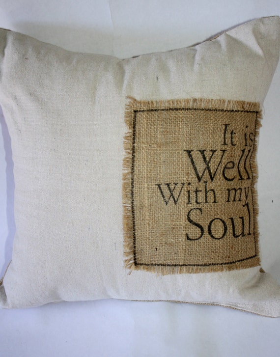 Items similar to Burlap pillow cover 16 18 20 decorator canvas pillow
