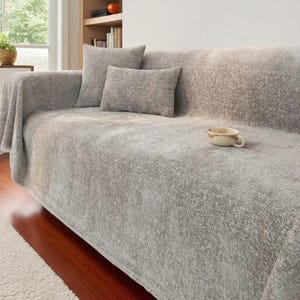 Couch Cover, Sofaüberwurf, Soft Couch Cover, Home Staging Decor, Non Slip Sofa Cover, Slipcover for Couch, Cat Scratch Cover