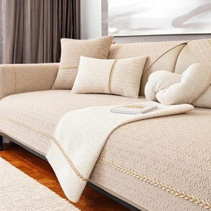 Sofa Cover for Loveseat, Sofa Furniture Protector, Sofa Cover Upgrade, Sofa Dust Cover, Small Apartment Decor, Sofa Cover Full Wrap