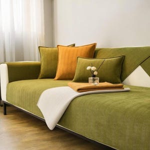 Stretch Sofa Slipcover Washable Couch Cover, Non Slip Sofa Protector Soft Couch Cover, Pet Friendly Home Makeover Decor