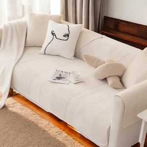 Couch Cover - Pet-Friendly Sofa Protector - Thick & Soft Furniture Cover - Cozy, Minimalist Home Decor with Durable and Stylish Design