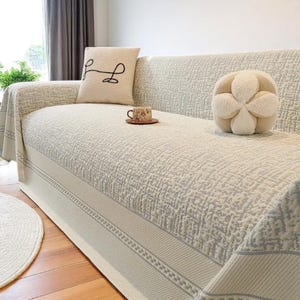 Sofa Furniture Protector, Sofa Cover for Loveseat, Sofa Cover Blanket, Sofa Cover Cotton, Sofa Cover Full Wrap, Small Apartment Decor