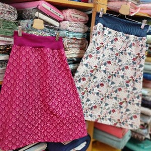 Jersey skirt, skirt with cuffs, sewing a simple skirt, sewing a jersey skirt yourself