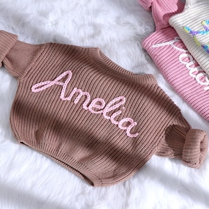 Hand Embroidery Sweaters, Custom Toddler Sweaters, Knit Sweater, Baby Jumper, Gifts for Daughters, Nursery Gifts, Baby Boy Gift, Baby Girl