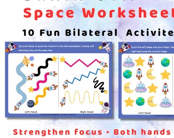 ADHD Focus Activities for Kids | Bilateral Coordination Worksheets | Brain Break Printable PDF
