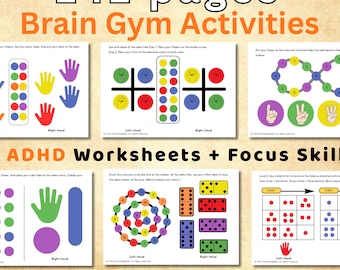 Executive Function Activities, 141 Printable Focus Games, Self Regulation Exercises, Attention Skills, Learning Bundle