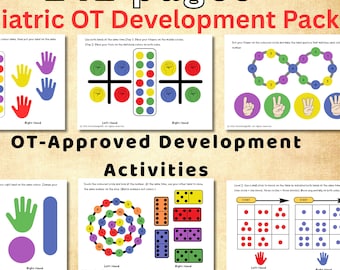 Occupational Therapy Activities Bundle | Fine Motor & Visual Motor Integration Worksheets | Bilateral Coordination Sensory Tools| PDF