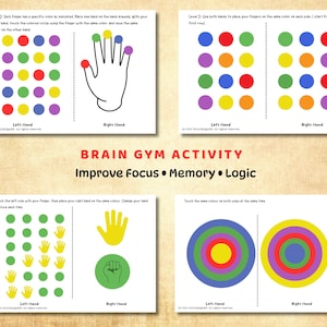 ADHD Worksheets for Kids | Brain Gym Activities | Executive Function Focus Skills Printable image 9