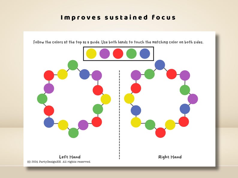 Brain Gym Focus & Attention Worksheets | ADHD Printable Activities - Etsy