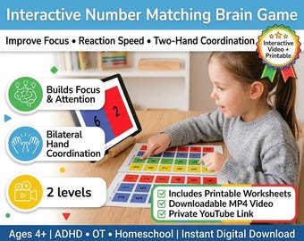 Bilateral Coordination Activities for Kids | ADHD Focus Game | Brain Break Activity | Occupational Therapy | Homeschool PDF