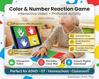 ADHD Focus Activity for Kids | Brain Break Game | Occupational Therapy Printable | Bilateral Coordination Exercise