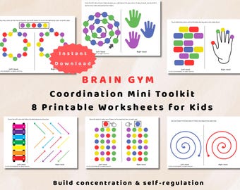 Brain Gym Worksheets for Kids | Bilateral Coordination & Focus Activities | Printable PDF