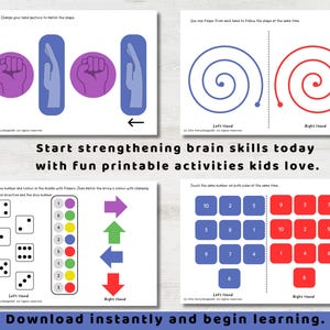 ADHD Fine Motor Worksheets Printable | 68 Brain Gym Activities | Focus & Coordination Kids image 9