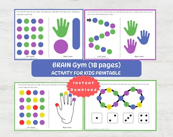 Brain Finger Gym Printable Worksheets for Kids | Memory & Focus Activities (18 Pages pdf download)