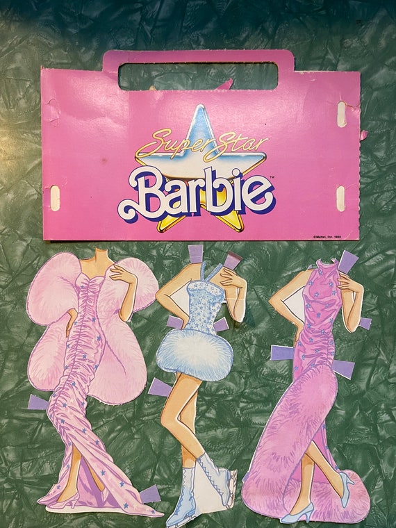 Vintage Barbie Paper Doll Super Star Fashion 1989 - Etsy