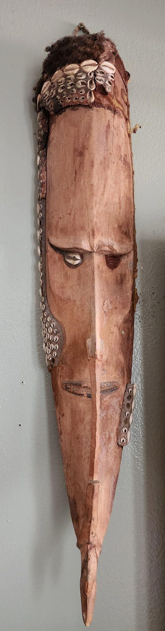 パプアニューギニア、ラトムル族のセピック川中流域の仮面 29インチ x