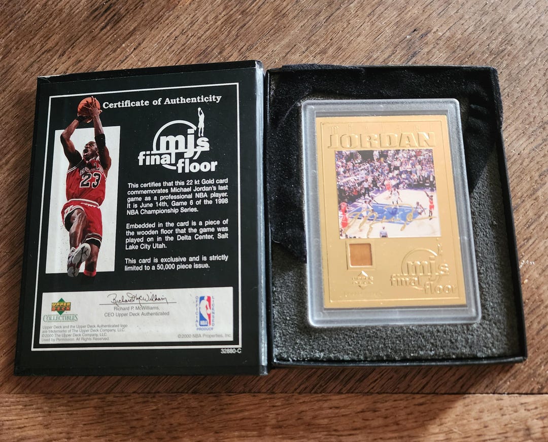 Michael Jordan Chicago Bulls Upper Deck 22K Final Floor Collectors