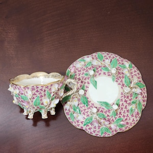 Antique Meissen Cup and Saucer - Etsy