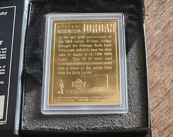 Michael Jordan Chicago Bulls Upper Deck 22K Final Floor Collectors