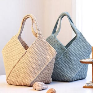 Häkelanleitung Tasche Windmühle, einfache große Tragetasche PDF, Anfänger-freundlich DIY Geldbörse, stilvolle handgemachte Umhängetasche Muster