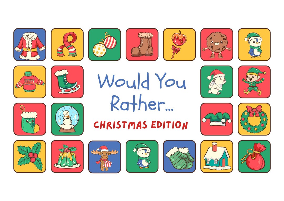 Would You Rather – Christmas Edition | Festive Family Game | Printable ...