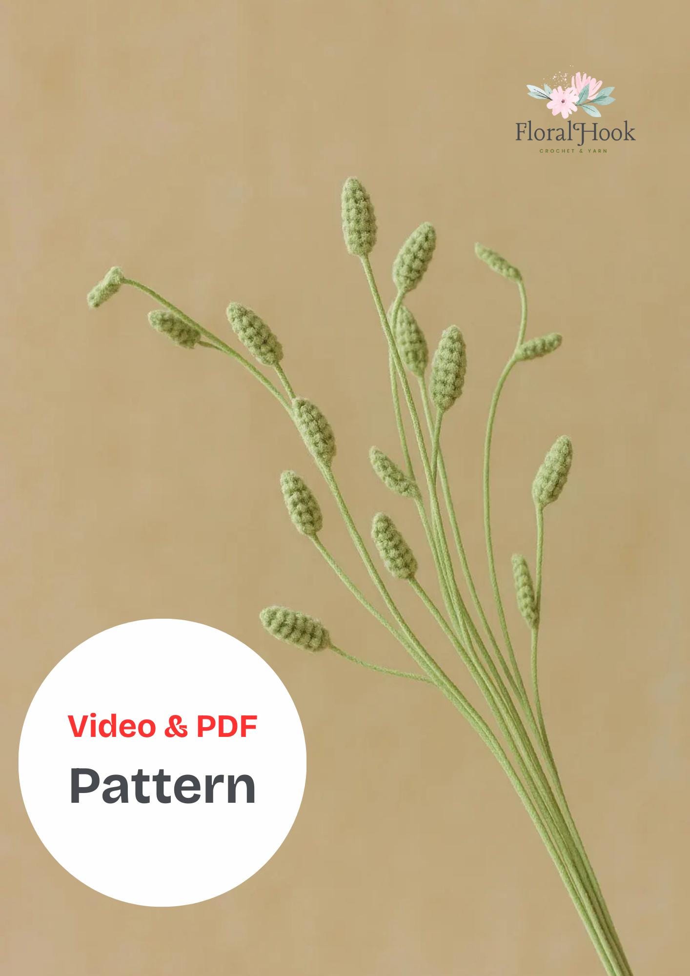 Crochet Leaf Pattern Video Tutorial & PDF, Crochet Flower Leaf Bouquet Pattern Video , Crochet Flower Pattern, Crochet Leaf, Leaf Pattern