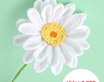 あみぐるみガーベラの花のかぎ針編みパターン、ガーベラの花のかぎ針