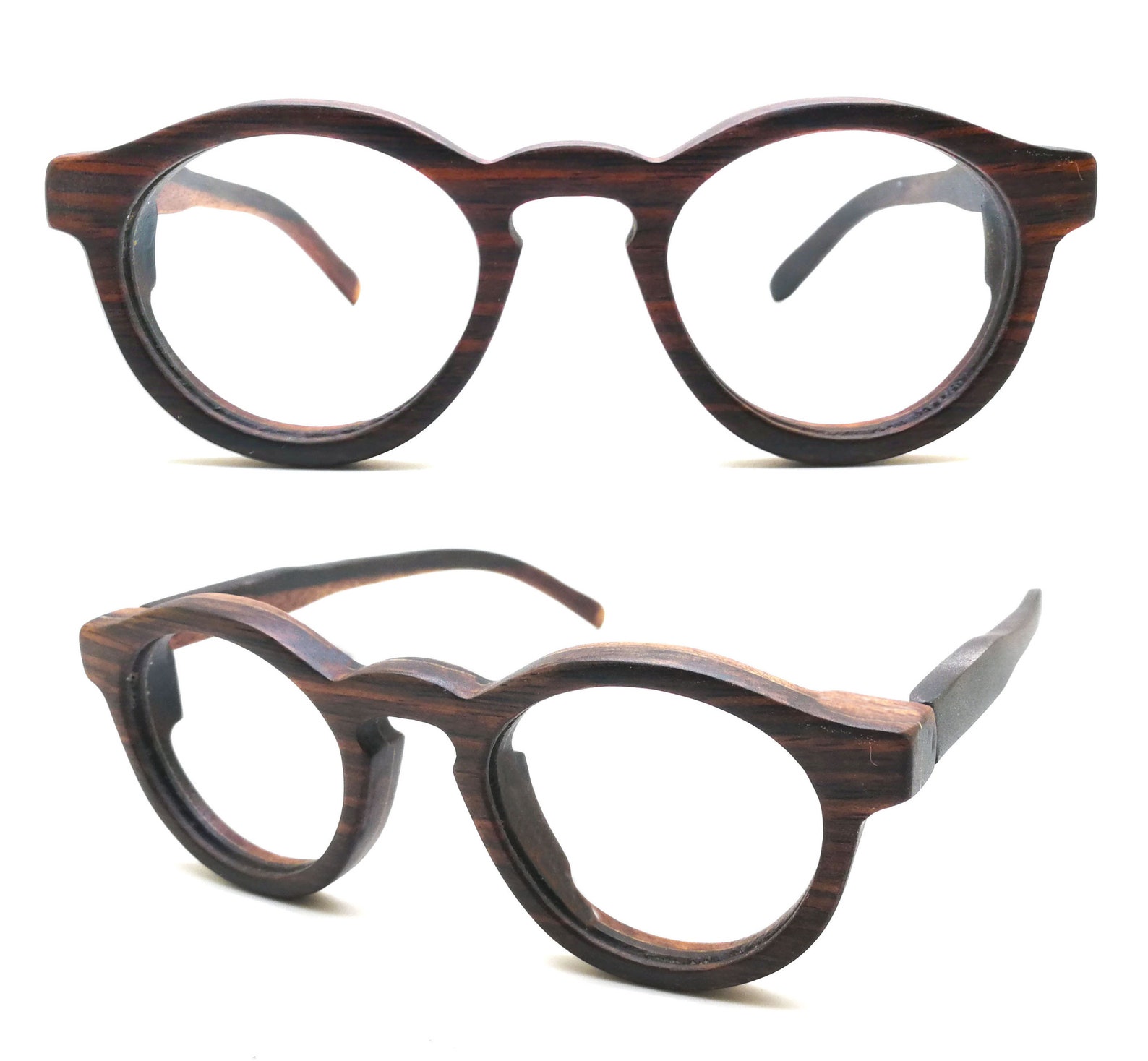 Prescription wood glassses progressive eyeglasses Wood ebony Etsy
