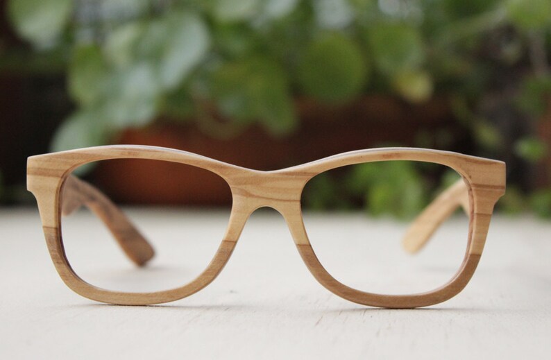 Walker2012 Olive Wood Takemoto Gafas hechas a mano Anteojos recetados personalizados Gafas de sol progresivas Obtenga un par de aretes gratis imagen 5