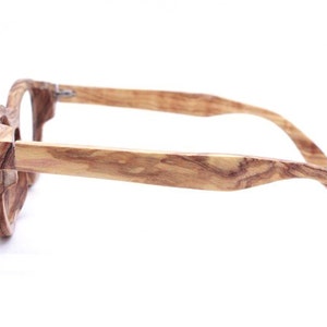 olive wood wooden prescription glasses frames eyewear COVER-M by TAKEMOTO sunglasses blue light blocking progressive image 3