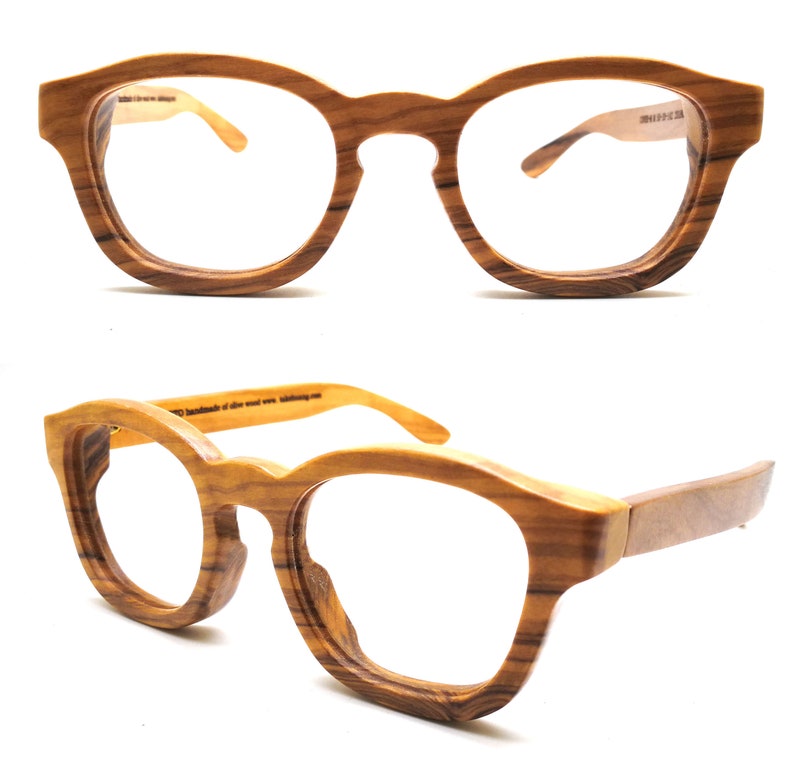 olive wood wooden prescription glasses frames eyewear COVER-M by TAKEMOTO sunglasses blue light blocking progressive image 2