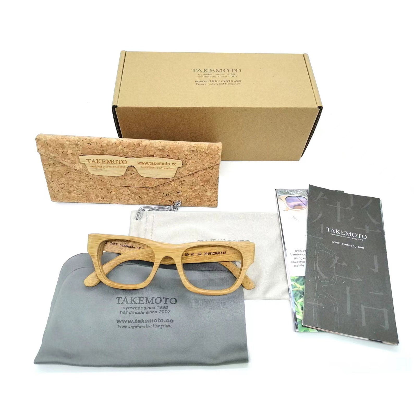 Bamboo Eyeglasses Prescription Glasses Sunglassestakemoto Etsy Hong Kong