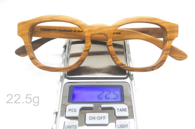 olive wood wooden prescription glasses frames eyewear COVER-M by TAKEMOTO sunglasses blue light blocking progressive image 4