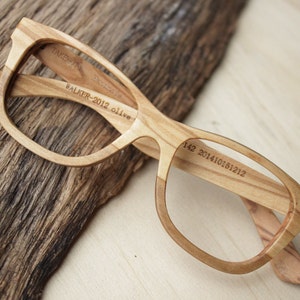 Walker2012 Olive Wood Takemoto Gafas hechas a mano Anteojos recetados personalizados Gafas de sol progresivas Obtenga un par de aretes gratis imagen 1