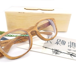 olive wood wooden prescription glasses frames eyewear COVER-M by TAKEMOTO sunglasses blue light blocking progressive image 7