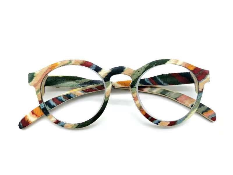 Kleurrijke houten brillen op sterkte vintage - Etsy België