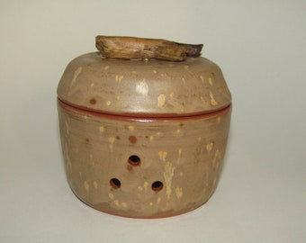 Garlic Keeper; garlic storage; garlic pot; terra cotta garlic pot; meal preparation;kitchen storage