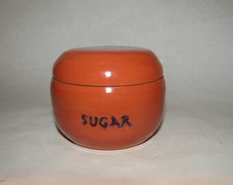 Sugar Bowl; Terra Cotta Clay Sugar Bowl; Serving;Sugar Dish