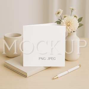 Pastelkleur 6 x 6 kaartmodel, vrouwelijk ontwerp, blanco wenskaart voor maatwerk, schattig 6 x 6 vierkant kaartmodel, minimalistisch kaartmodel, 6 x 6