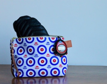 Curling Zippered Pouch – Rock the House Print Bag – Makeup / Project Bag – Gift for Curlers