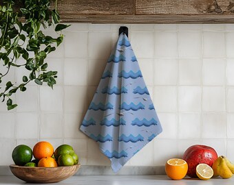 Wavy Days Geschirrtuch, Bio-Baumwolle Hanf oder Baumwolle Leinen Canvas