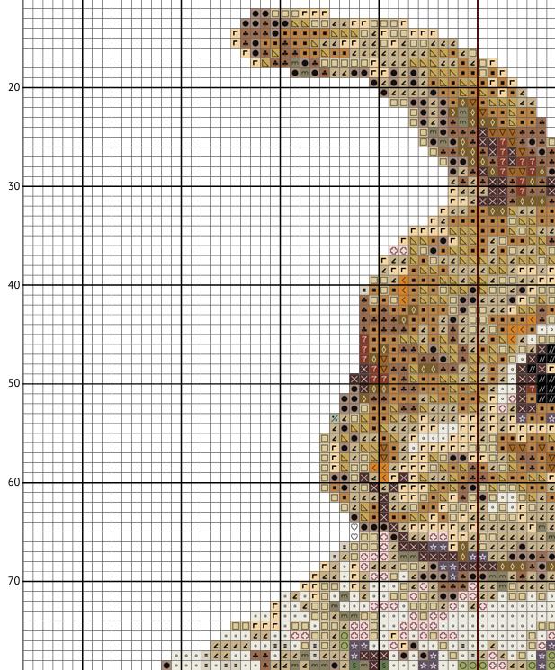Vintage Easter Bunny Cross Stitch Pattern PDF Download Printable Easter ...