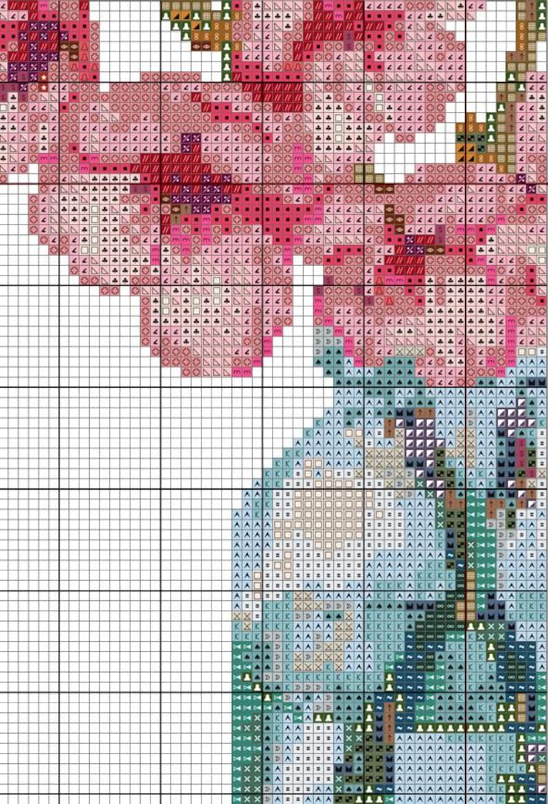 Cherry Blossoms in Vase Cross Stitch Pattern PDF Download Printable ...