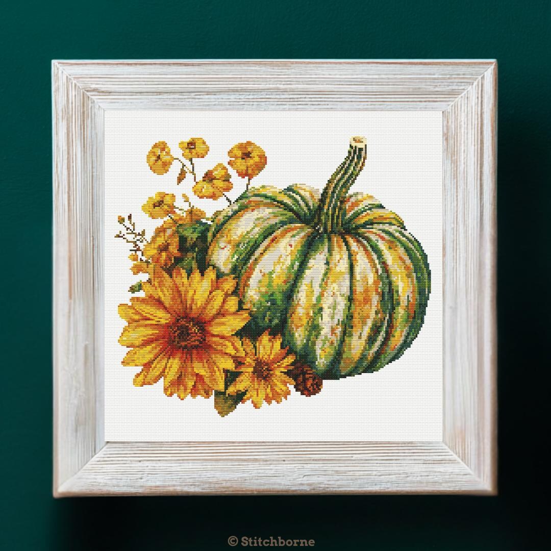 Autumn Pumpkin Cross Stitch Pattern PDF Download Printable Autumn ...