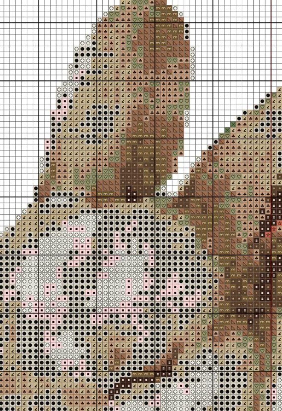Sleeping Rabbit in Teacup Cross Stitch Pattern PDF Download Printable ...