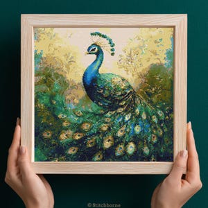 Elegant Peacock Cross Stitch Pattern PDF Download Printable Vintage Peacock Embroidery Birds Cross Stitch Patterns Beautiful Peacocks