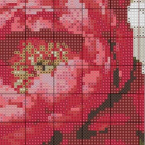 Peonies Cross Stitch Pattern PDF Download Printable Pink Flowers Romantic Vintage Embroidery Peonies Spring Flowers Xstitch Pattern Keeper image 6