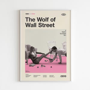 Der Wolf der Wall Street Poster | Der Wolf der Wall Street Poster | Film Poster | Minimalistisches Poster | Vintage Poster | Retro Plakat